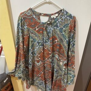 Umgee Multicolor Paisley Blouse/Tunic